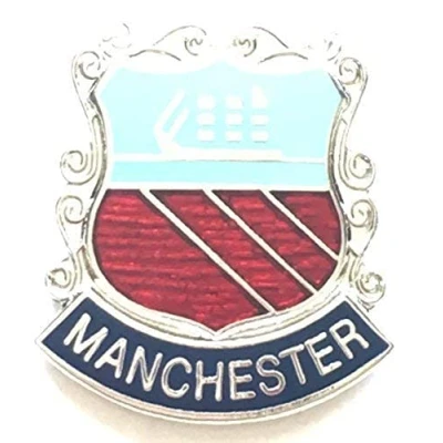Image of Emblems Gifts Manchester England Small Quality enamel lapel pin badge T157