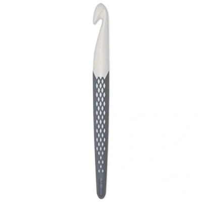Image of Prym 218494 Ergonomics Wool Crochet Hook ,White, Dark Violet, 18.5cm 15.00mm