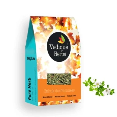 Image of VEDIQUE HERBS Brahmi (Bacopa monniera) 250g (8.8oz) Raw, Crude, Dried T Cut Premium Grade