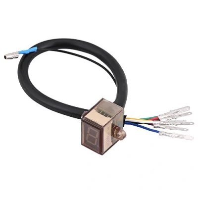 Image of Qiilu Gear Indicator, Universal Motorcycle 6 Speed Digital Indicator Shift Lever Sensors Display