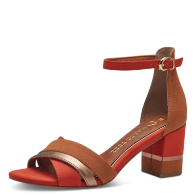 Image of MARCO TOZZI Women&#039;s 2 28036 42 Heeled Sandal, TERRACOTTA COM, 4