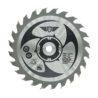 Image of 1 x Topstools CS12024T 120mm 24T 9.5mm Bore TCT Saw Blades Compatible with Worx WorxSaw XL WX427 WX429 WX437 WX439 WX531 400W 700W