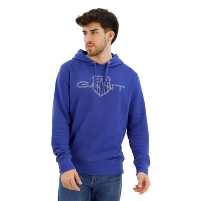 Image of GANT LOGO Hoodie Hoodie, Men&#039;s, Size: Medium, Rich blue