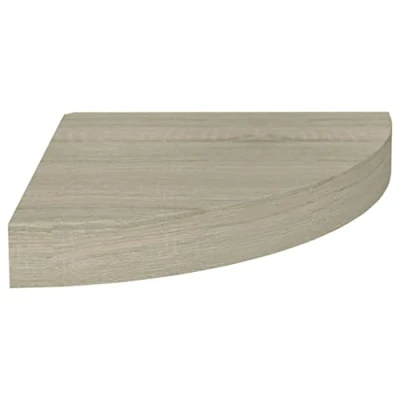 Image of vidaXL Floating Corner Shelf Oak 25x25x3.8 cm MDF Display Hanging Rack Home