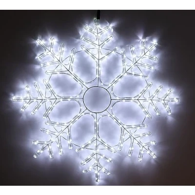 Image of Christmas Concepts® 90cm Sparkling White LED Rope Light Snowflake Indoor/Outdoor Decorations