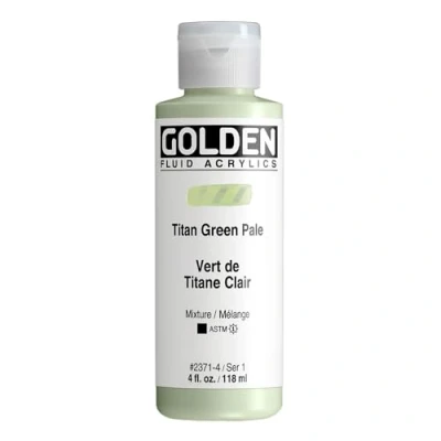Image of Golden Fluid Acrylic, 4 Ounce Bottle, Titan Green Pale (2371 4)