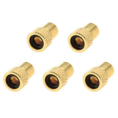 Image of Winomo 5PCS Brass Valve Adaptor,Brass Adaptor Presta To Schrader Bicycle Converter Pump Repair Tool