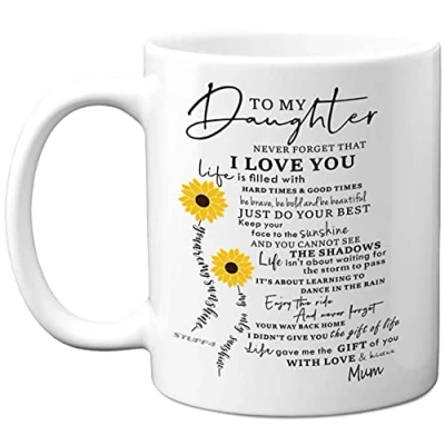 Image of Stuff4 Daughter Gifts from Mum, Mum and Mug 11oz Ceramic Dishwasher Safe Coffee Mugs, for Daughter, Daughters Mothers, Special