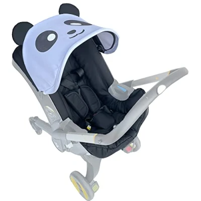 Image of Stroller Changing Kit Clothes, Canopy Cover, Seat Cushion Compatible with Doona Car (Panda Color)