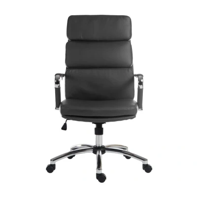 Image of TEKNIK Deco 1097BLK Faux Leather Tilting Executive Chair Black