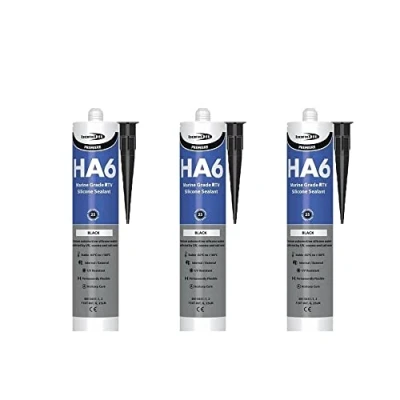 Image of 3X Bond It Black HA6 RTV Silicone Sealant Marine Aquarium Safe Water Fish Tank