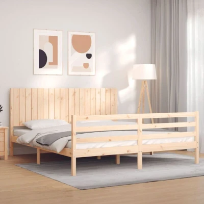 Image of vidaXL Bed Frame without Mattress Super King Size Solid Wood