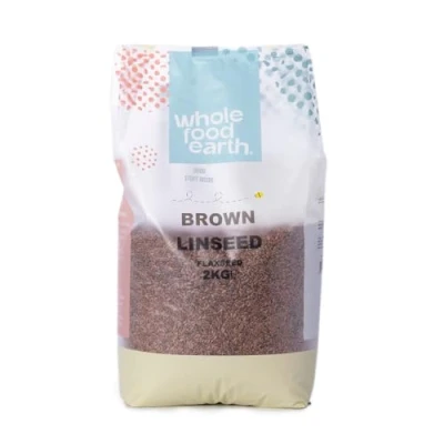 Image of Wholefood Earth Brown Linseed/Flaxseed 2 kg GMO Free Natural High Fibre Source of Protein