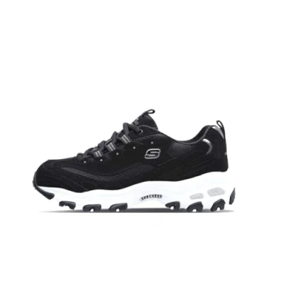Image of Skechers Women&#039;s D&#039;lites biggest Fan Trainers, Navy Trubuck/ White Mesh/ Carolina Blue Trim, 2 UK