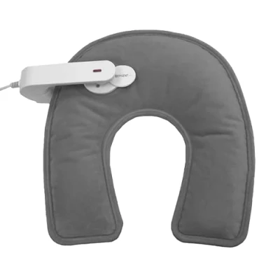 Image of EPISENT Electric HOT Water Bottles Rechargeable, Soft &amp; Cosy Bag Lower Back, Stomach Hand Warmer Wearable Pain Relief (U Shape Neck Bottle Grey)