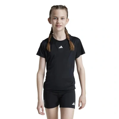 Image of adidas Girl&#039;s Train Essentials Regular Fit Logo Training T Shirt Junior Girls, Black/White, 11 12 Years