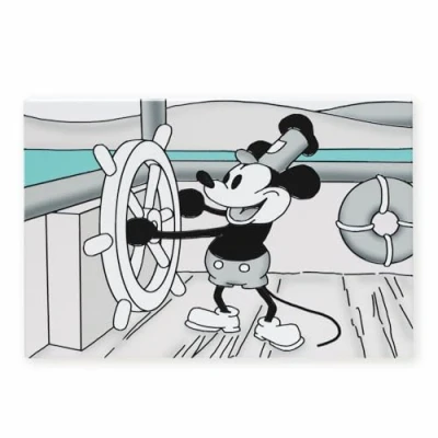 Image of Art of Arora 2882 Steaming Ahead At the Wheel Ceramic Tile Picture Plaque Wall 20 x 30cm