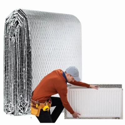 Image of Trendi Reflective Radiator Foil Insulation Energy Saving Heat Reflector, Cut to Size for All Radiators, Reduces Loss &amp; Lowers Bills (Silver, 0.6 X 10M)