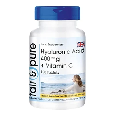 Image of Fair &amp; Pure® Hyaluronic Acid Tablets 400mg with Vitamin C Highly dosed 120