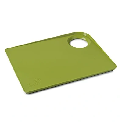 Image of Zeal Straight to Pan Kitchen Chopping Board with Non Slip Base Large (15/39cm), Lime Green, 38.5 x 28.5 2.5 cm
