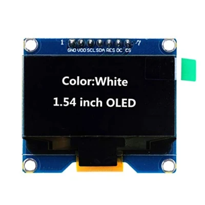 Image of Fasizi 1.54 Inch OLED Display Module 128x64 SPI IIC Interface Screen Board 3.3 5V UART White font