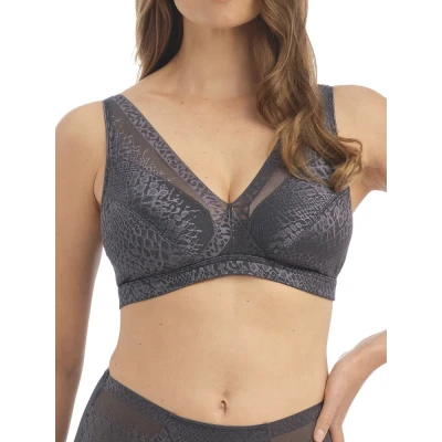 Image of Fantasie Women&#039;s Envisage Non Wired Bralette Bra, Slate, XL