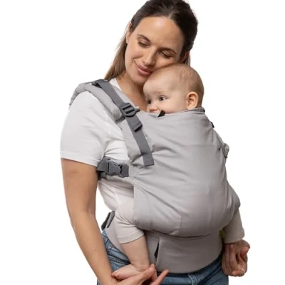 Image of Boba X Baby Carrier Newborn to Toddler Certified Hip Healthy Carriers &amp; Carrier, Micro Adjustable from Newborn, Petite Plus Size 7 45 lbs (Grey)