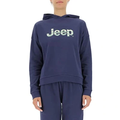 Image of JEEP O102609 J863 J WOMAN HOODED CROPPED SWEATSHIRT Striped Print J22W Light Graystone S
