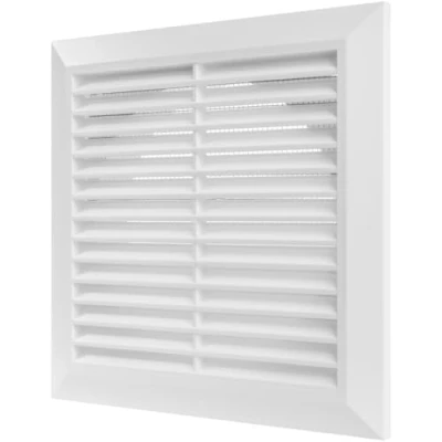 Image of Vent Systems Ø6&quot; Duct 8&quot; x Inch White Air Cover Bathroom Exhaust Pipe Louvered Outdoor Dryer Ø150 mm (200 200 mm)