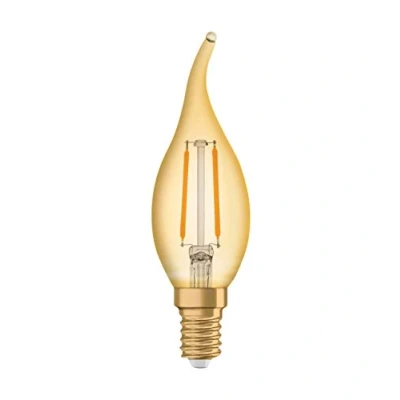 Image of Osram Candle LED Light Bulb Filament E14 2.5W (20W Eqv) Warm White Flame Tip