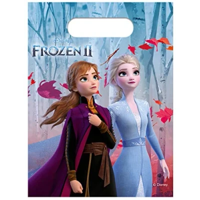 Image of Procos 6 Frozen Plastic Gift Bags 2 23 x 16.5 cm Colourful One Size