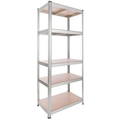 Image of Arebos heavy duty shelving plug in basement metal 75 x 45 180 cm 875 kg load capacity Easy assembly by system and without screws