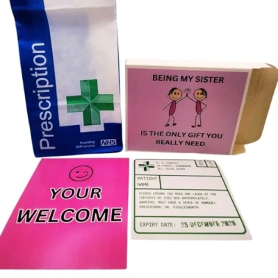 Image of Funny Joke Pill Box Prank. Gift for Men, Women, her, Him Novelty April Fools Day Birthday Gifts Men &amp; Women Rude Presents Boyfriend Dad Wife Friend Friends (Sister)