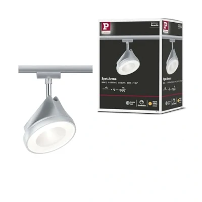 Image of Paulmann 95446 Arena URail LED individual spot 800lm 15W 2700K dimmable 230V chrome matt, rail system