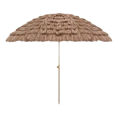 Image of Xalteafe Garden Sunshade Straw Umbrellas,Beach Tilted Parasols,Thatched Folding Umbrellas,Sunshade,Waterproof,Tiltable,Suitable For Various Places,Garden,Balcony,Terrace,Lawn