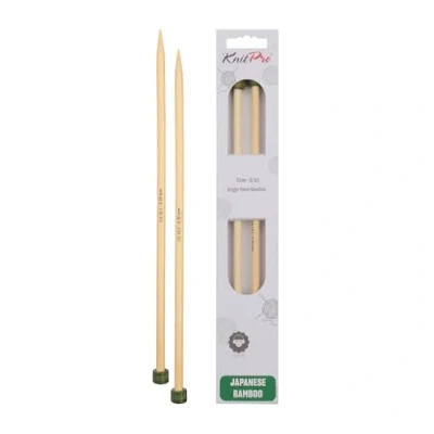 Image of KnitPro Knitting Needles for Jacket, Bamboo, Brown, 6.5mm