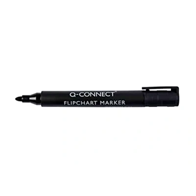 Image of Q Connect Flipchart Marker Bullet Tip Black