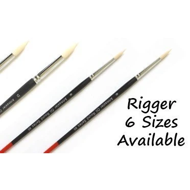 Image of The Art Shop Skipton Artmaster Oil Paint Brushes Series 83 Riggers 6 Sizes (5/0)