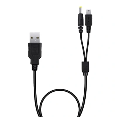 Image of Mcbazel Charging Cable for PSP 1000/2000/3000/PS3, 2 in 1 USB Data Charger Lead 1000 2000 3000