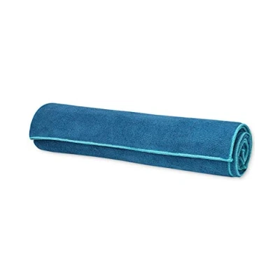 Image of Gaiam Stay Put Yoga Towel Mat Size (Fits Over Standard 68&quot; L x 24&quot; W), Lake