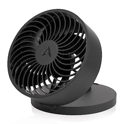 Image of ARCTIC Summair Plus Foldable desk fan with integrated rechargeable battery, USB C connection (incl. A charging cable), stepless adjustable 600 3300 rpm Black