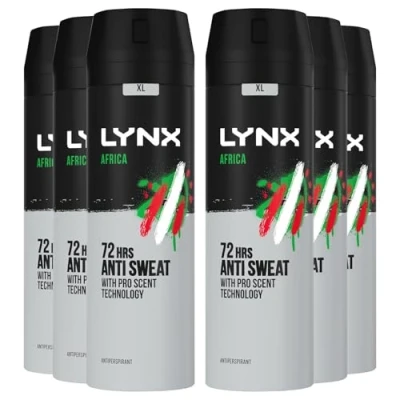 Image of Lynx XL Antiperspirant Africa the G.O.A.T. of Fragrance 72 Hour Protection From Odour and Sweat with Unique Scent Masculine Deodorant for Men, 200ml