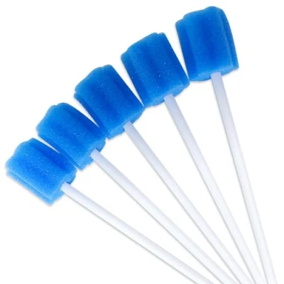 Image of 50 Pieces Disposable Oral Swabs Bulk Mouth Sponge Stick Swabsticks Unflavored for Elderly Kids Adults &amp; Gum Cleaning