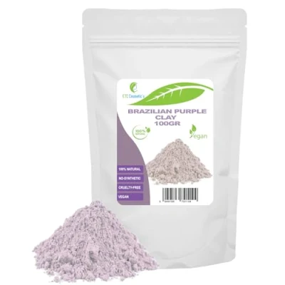 Image of Brazilian Purple clay 100 gr DIY Face Masks, Body Mask, Hair Soft Peels And Scrubs, Soap Making, Anti Ageing &amp; Skin firming, Natural Chemical Free