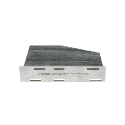 Image of 1K2819653 Pollen Filter BOSCH 1 987 432 597 Activated Carbon 210,8mm 271,8mm 34mm VOLKSWAGEN: Passat B7 Box Body / Estate, GOLF 6