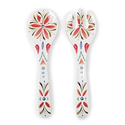 Image of Purely Home Mediterranean Outdoor/Camping/Picnic Melamine/Plastic Salad Servers