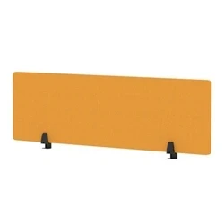 Image of Air Desktop Screen 1400x400mm Bespoke Senna Yellow Fabric