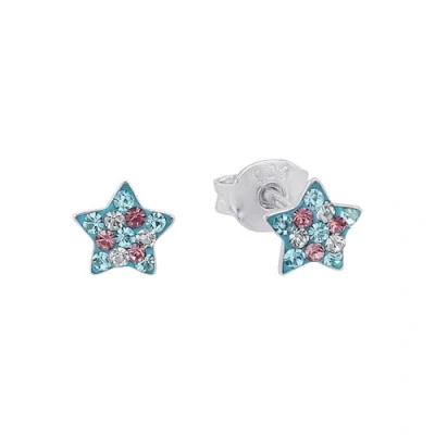 Image of Prinzessin Lillifee Orecchini a bottone per bambine in argento sterling 925, con preciosa, 0,6 cm, multicolore, stella, forniti confezione regalo gioielli, 2013175