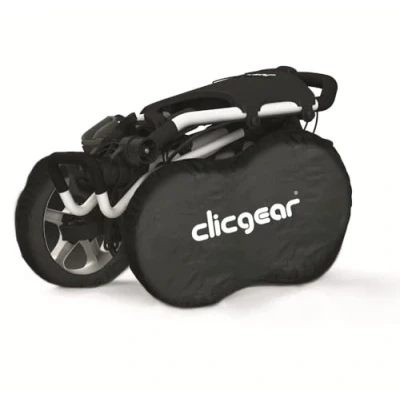 Image of Clicgear 8 Golf Trolley Wheel Cover, Black, Large