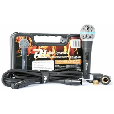 Image of Power Dynamics Cardioid Condenser Microphone Vocals Vox Speeches Guitar 48V Phantom PD M660